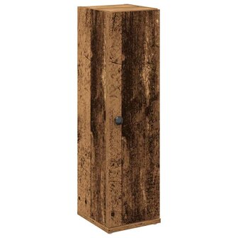 Badkamerkast met rolhouder 20,5x22x72 cm oud houtkleurig 2