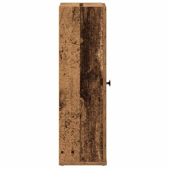 Badkamerkast met rolhouder 20,5x22x72 cm oud houtkleurig 6