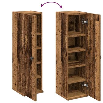 Badkamerkast met rolhouder 20,5x22x72 cm oud houtkleurig 8