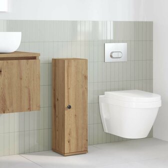 Badkamerkast met rolhouder 20,5x22x72 cm artisanaal eikenkleur 3