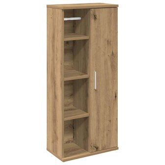 Badkamerkast met rolhouder 39x22x90 cm artisanaal eikenkleur 2