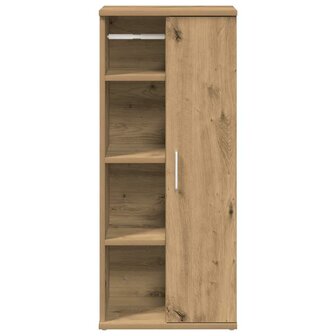 Badkamerkast met rolhouder 39x22x90 cm artisanaal eikenkleur 4