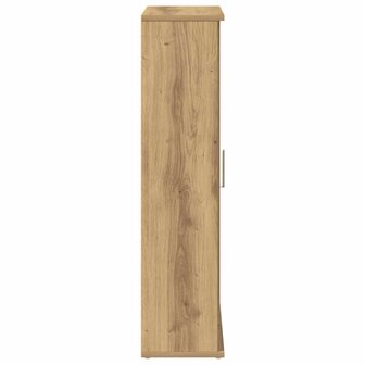 Badkamerkast met rolhouder 39x22x90 cm artisanaal eikenkleur 6