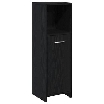 Badkamerkast Zwart Eiken 30x30x95 cm Bewerkt Hout 2