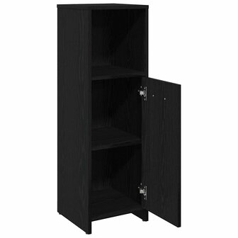 Badkamerkast Zwart Eiken 30x30x95 cm Bewerkt Hout 5