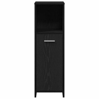 Badkamerkast Zwart Eiken 30x30x95 cm Bewerkt Hout 6
