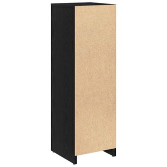 Badkamerkast Zwart Eiken 30x30x95 cm Bewerkt Hout 8