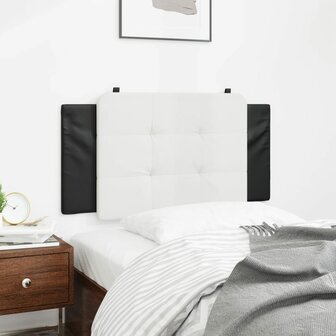 Hoofdbordkussen &quot;Zadar&quot; Zwart-wit 100 cm Kunstleer 1