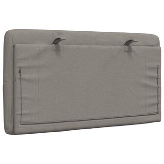 Hoofdbordkussen 80 cm stof taupe 6