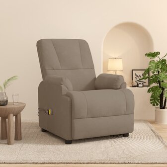 Sta-op-massagestoel kunstsu&egrave;de taupe 1