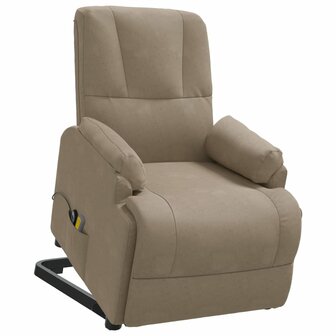 Sta-op-massagestoel kunstsu&egrave;de taupe 3