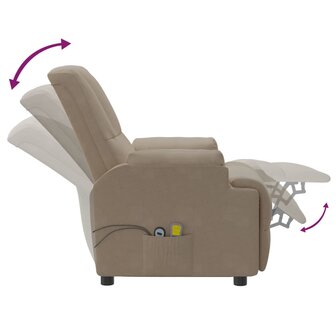 Sta-op-massagestoel kunstsu&egrave;de taupe 9