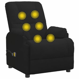 Sta-op-massagestoel kunstsu&egrave;de zwart 8