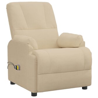 Sta-op-massagestoel kunstsu&egrave;de cr&egrave;mekleurig 4