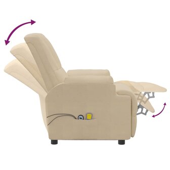 Sta-op-massagestoel kunstsu&egrave;de cr&egrave;mekleurig 9