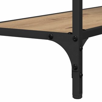 Wandtafel met plank artisanaal eikenkleurig 75 x 30.5 x 75 cm 7
