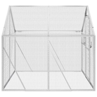 Voli&egrave;re 1,79x2x1,85 m aluminium zilverkleurig 4