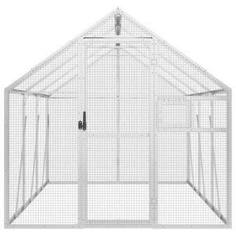 Voli&egrave;re 1,79x3x1,85 m aluminium zilverkleurig 3