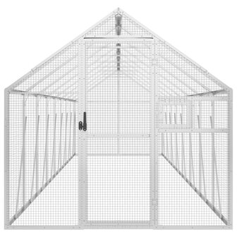 Voli&egrave;re 1,79x8x1,85 m aluminium zilverkleurig 3