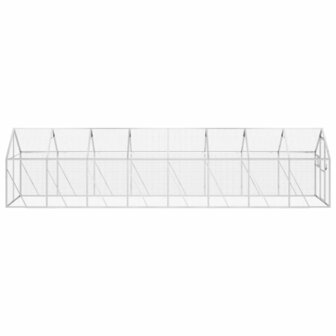 Voli&egrave;re 1,79x8x1,85 m aluminium zilverkleurig 4