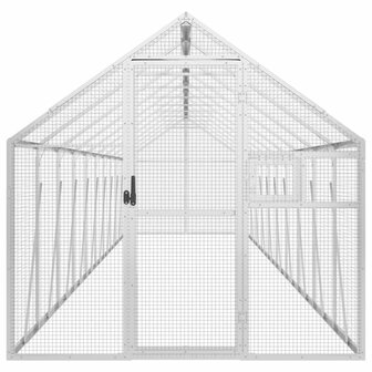 Voli&egrave;re 1,79x10x1,85 m aluminium zilverkleurig 3