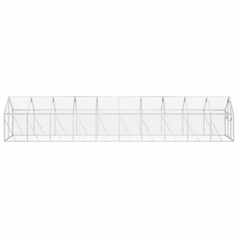 Voli&egrave;re 1,79x10x1,85 m aluminium zilverkleurig 4
