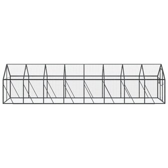 Voli&egrave;re 1,79x8x1,85 m aluminium antracietkleurig 4