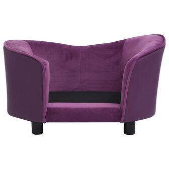 Hondenbank 69x49x40 cm pluche en kunstleer bordeauxrood 4