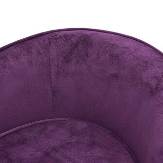 Hondenbank 69x49x40 cm pluche en kunstleer bordeauxrood 7