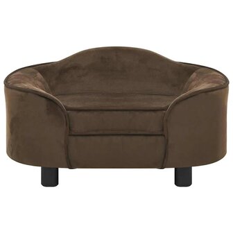 Hondenbank 67x47x36 cm pluche bruin 2