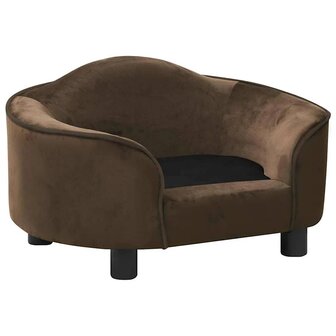 Hondenbank 67x47x36 cm pluche bruin 3