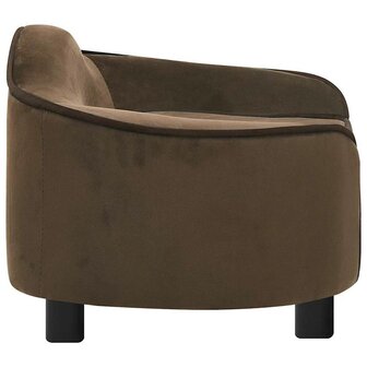 Hondenbank 67x47x36 cm pluche bruin 4