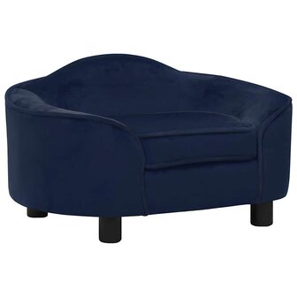 Hondenbank 67x47x36 cm pluche blauw 1