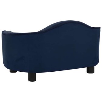 Hondenbank 67x47x36 cm pluche blauw 5