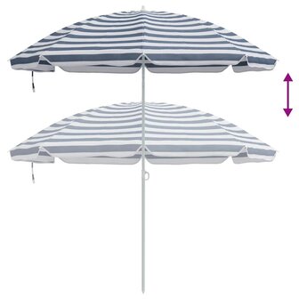 Strandparasol Blauw 263 x 263 x 272 cm Polyester, Metaal 5