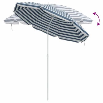 Strandparasol Blauw 263 x 263 x 272 cm Polyester, Metaal 6