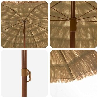 Strandparasol Bruin &Oslash; 206 x 209.5 cm Staal 2
