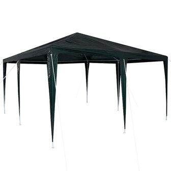 Partytent Groen en Wit 400 x 400 x 266 cm Polyester en staal 2