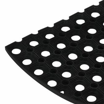 Deurmat halfrond 45x75 cm rubber 5