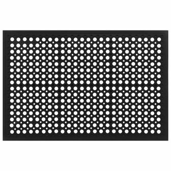 Deurmat rechthoekig 60x90 cm rubber 3