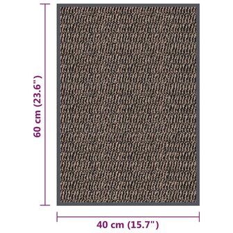 Deurmat getuft 40x60 cm donkerbruin 5