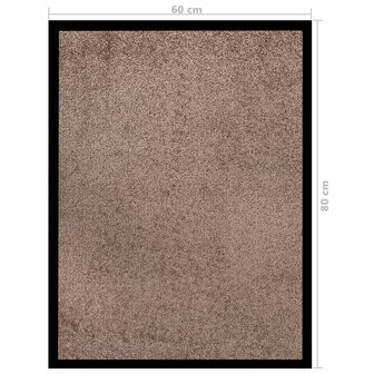 Deurmat 60x80 cm bruin 6