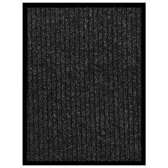 Deurmat 40x60 cm gestreept antracietkleurig 1