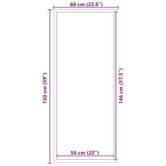 Deurmat 60x150 cm antracietkleurig 7