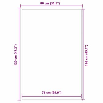 Deurmat Striped Zwart en Grijs 80 x 120 cm Polypropyleen, PVC 5