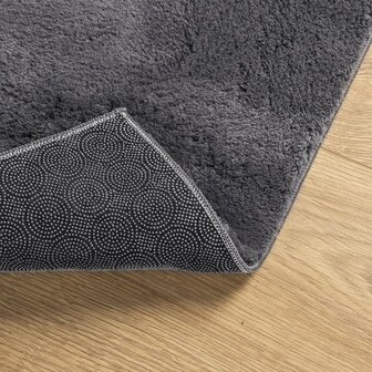 Vloerkleed HUARTE laagpolig zacht wasbaar 60x110 cm antraciet 5