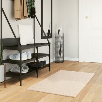 Vloerkleed HUARTE laagpolig zacht wasbaar 60x110 cm beige 1