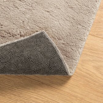 Vloerkleed HUARTE laagpolig zacht wasbaar 60x110 cm zandkleurig 5