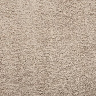 Vloerkleed HUARTE laagpolig zacht wasbaar 60x110 cm zandkleurig 9