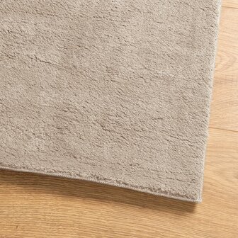 Vloerkleed HUARTE laagpolig zacht wasbaar 80x150 cm zandkleurig 4